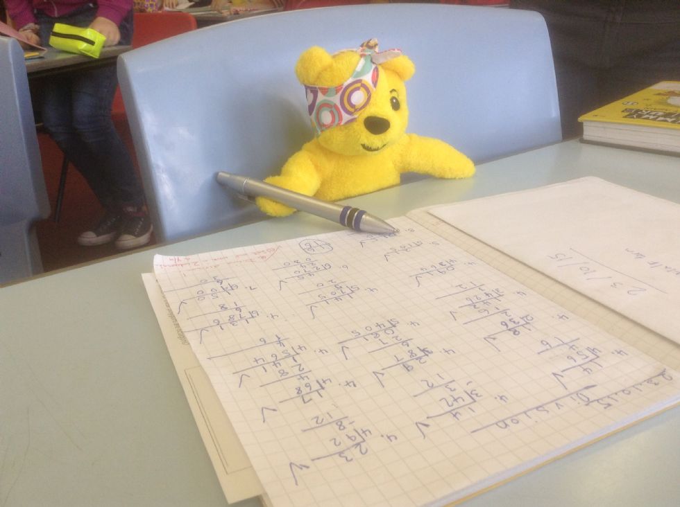  Pudsey doing his Maths !