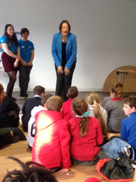  School Council members meet Sally Holland