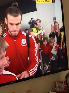 Welcome Home to the Welsh Football Team